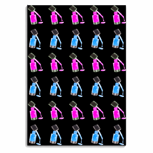 funky nail polish pattern - personalised A4, A5, A6 notebook by Anastasios Konstantinidis