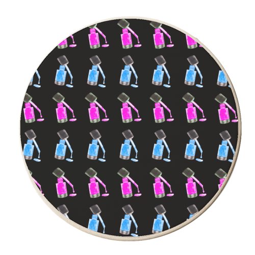 funky nail polish pattern - personalised beer coaster by Anastasios Konstantinidis