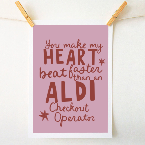 Funny Aldi Valentine gift - A1 - A4 art print by Giddy Kipper