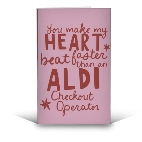 Funny Aldi Valentine gift - funny greeting card by Giddy Kipper