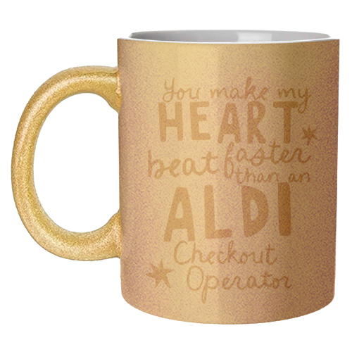 Funny Aldi Valentine gift - unique mug by Giddy Kipper