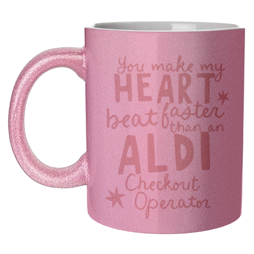 Funny Aldi Valentine gift - unique mug by Giddy Kipper