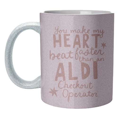 Funny Aldi Valentine gift - unique mug by Giddy Kipper