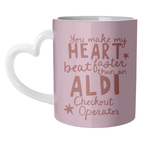 Funny Aldi Valentine gift - unique mug by Giddy Kipper