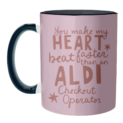 Funny Aldi Valentine gift - unique mug by Giddy Kipper