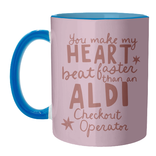 Funny Aldi Valentine gift - unique mug by Giddy Kipper