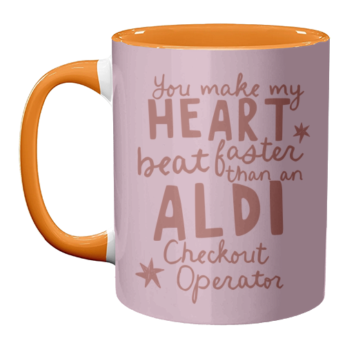 Funny Aldi Valentine gift - unique mug by Giddy Kipper