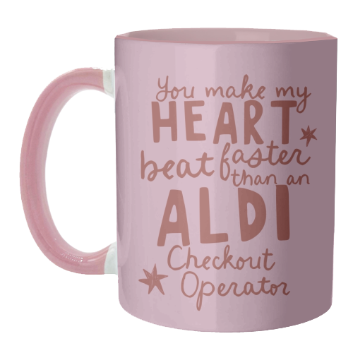 Funny Aldi Valentine gift - unique mug by Giddy Kipper