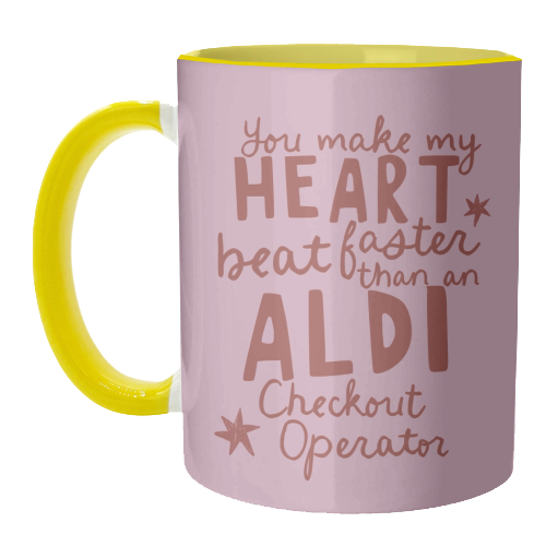 Funny Aldi Valentine gift - unique mug by Giddy Kipper