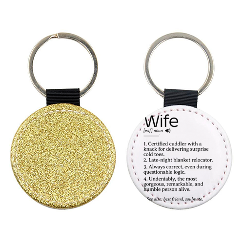 Funny and Heartfelt Wife Definition – A Loving Tribute to Life's Favorite Person - keyring by timsal shol