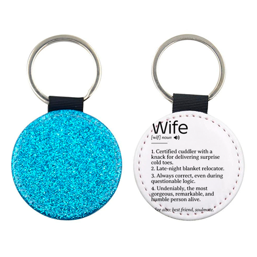Funny and Heartfelt Wife Definition – A Loving Tribute to Life's Favorite Person - keyring by timsal shol