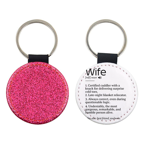 Funny and Heartfelt Wife Definition – A Loving Tribute to Life's Favorite Person - keyring by timsal shol