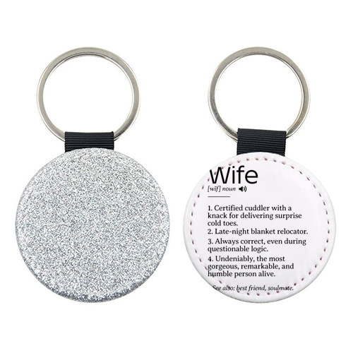Funny and Heartfelt Wife Definition – A Loving Tribute to Life's Favorite Person - keyring by timsal shol