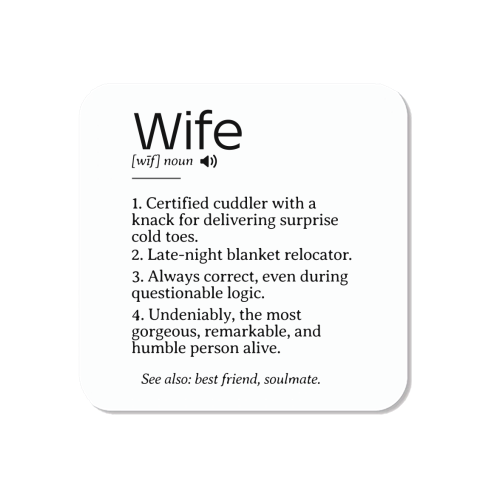 Funny and Heartfelt Wife Definition – A Loving Tribute to Life's Favorite Person - Magnet by timsal shol