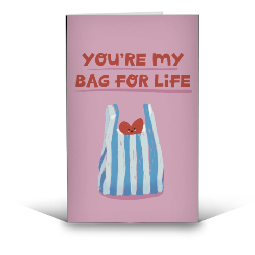 Funny bag for life Valentine gift - funny greeting card by Giddy Kipper