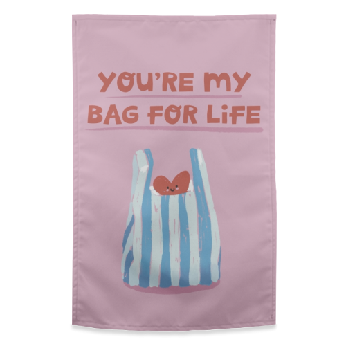 Funny bag for life Valentine gift - funny tea towel by Giddy Kipper