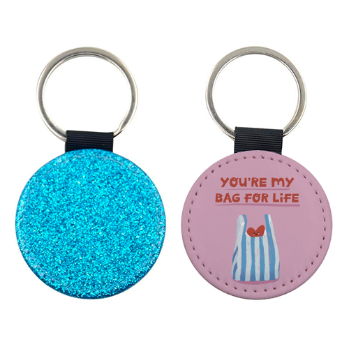 Funny bag for life Valentine gift - keyring by Giddy Kipper