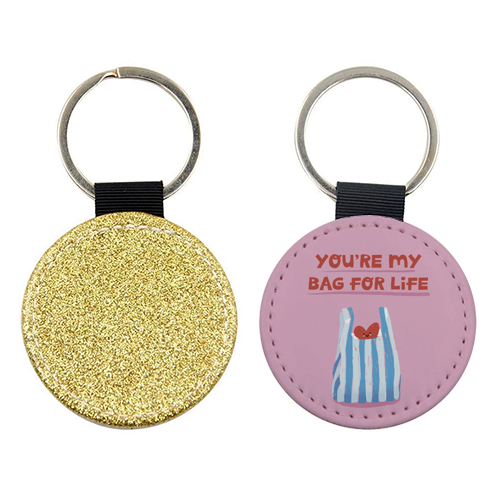 Funny bag for life Valentine gift - keyring by Giddy Kipper