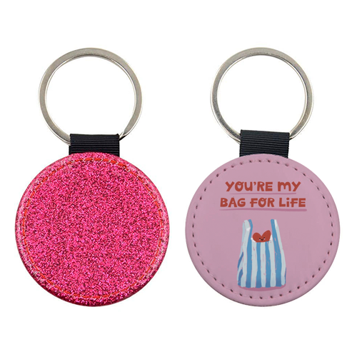 Funny bag for life Valentine gift - keyring by Giddy Kipper