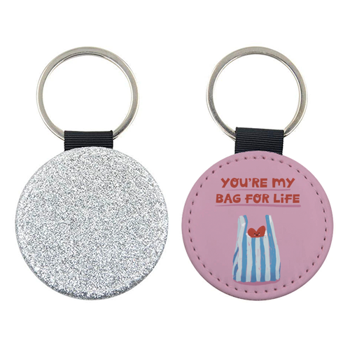 Funny bag for life Valentine gift - keyring by Giddy Kipper