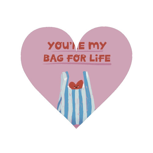 Funny bag for life Valentine gift - Magnet by Giddy Kipper