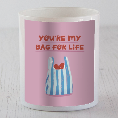Funny bag for life Valentine gift - scented candle by Giddy Kipper