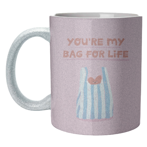 Funny bag for life Valentine gift - unique mug by Giddy Kipper