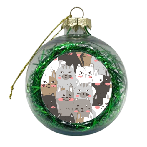 funny cats pattern - xmas bauble by Anastasios Konstantinidis