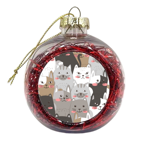 funny cats pattern - xmas bauble by Anastasios Konstantinidis