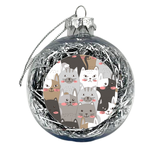 funny cats pattern - xmas bauble by Anastasios Konstantinidis