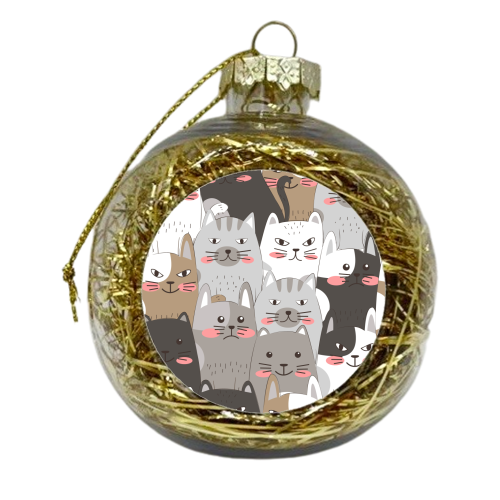 funny cats pattern - xmas bauble by Anastasios Konstantinidis