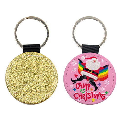 Camp As Christmas - Santa - keyring by Claire Atwood