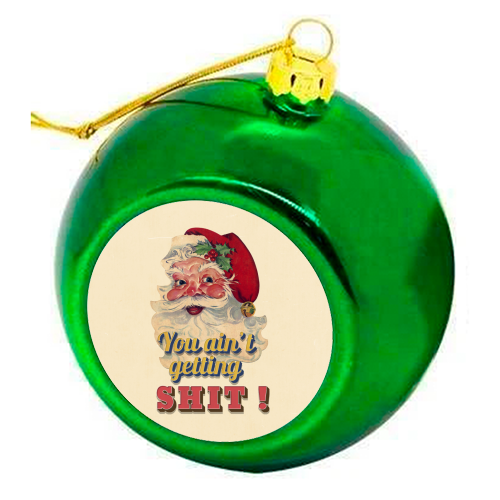 Funny Christmas Retro Santa - colourful christmas bauble by Ania Wieclaw