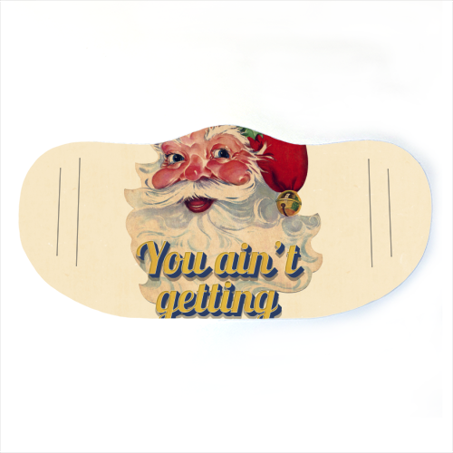 Funny Christmas Retro Santa - face cover mask by Ania Wieclaw