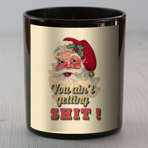 Funny Christmas Retro Santa - scented candle by Ania Wieclaw