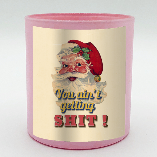 Funny Christmas Retro Santa - scented candle by Ania Wieclaw