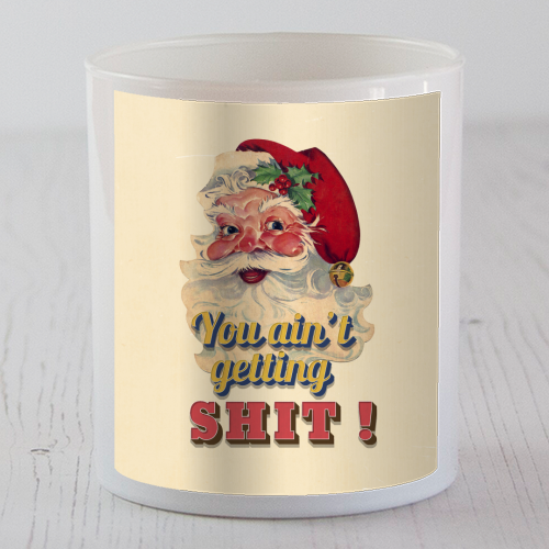 Funny Christmas Retro Santa - scented candle by Ania Wieclaw