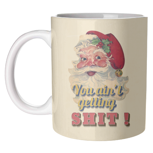 Funny Christmas Retro Santa - unique mug by Ania Wieclaw