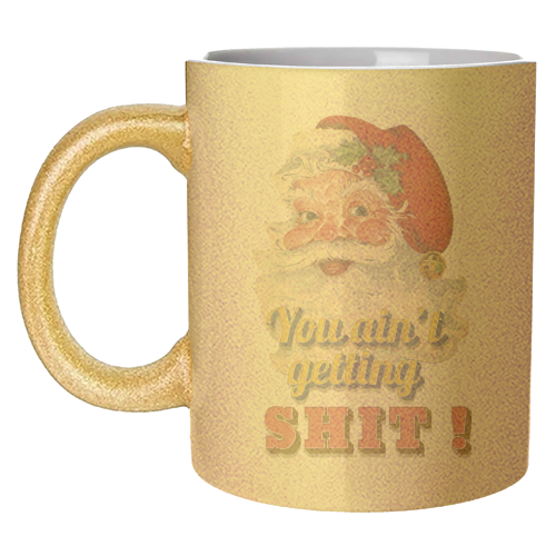 Funny Christmas Retro Santa - unique mug by Ania Wieclaw