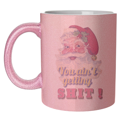 Funny Christmas Retro Santa - unique mug by Ania Wieclaw