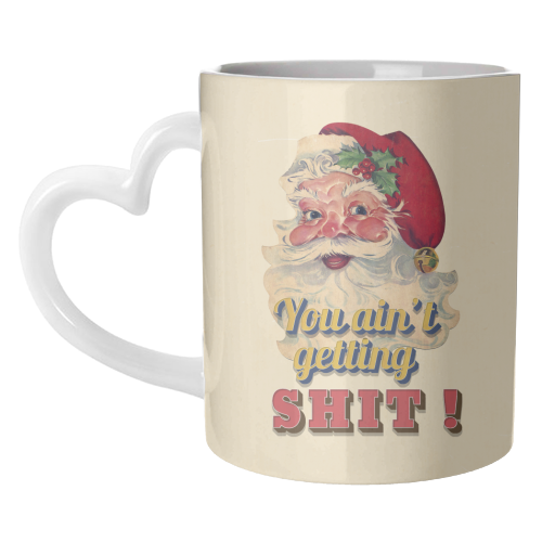 Funny Christmas Retro Santa - unique mug by Ania Wieclaw