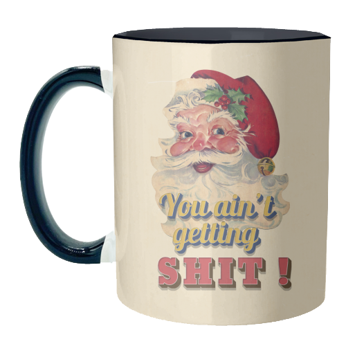 Funny Christmas Retro Santa - unique mug by Ania Wieclaw