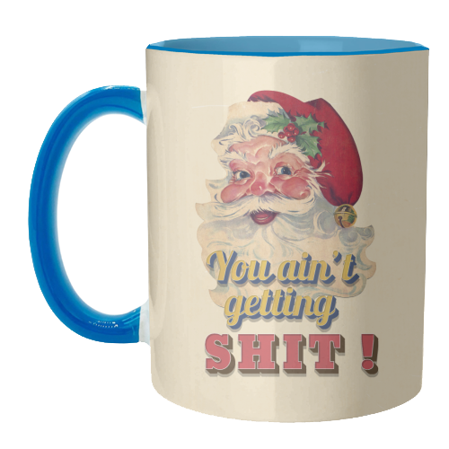 Funny Christmas Retro Santa - unique mug by Ania Wieclaw