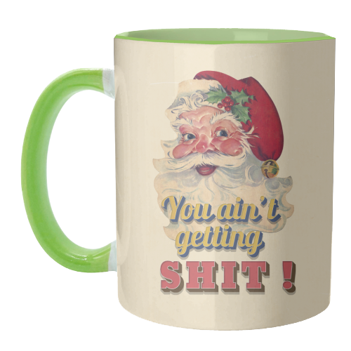 Funny Christmas Retro Santa - unique mug by Ania Wieclaw