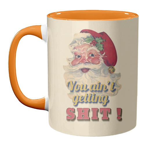 Funny Christmas Retro Santa - unique mug by Ania Wieclaw