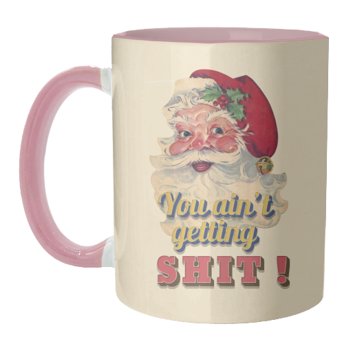Funny Christmas Retro Santa - unique mug by Ania Wieclaw