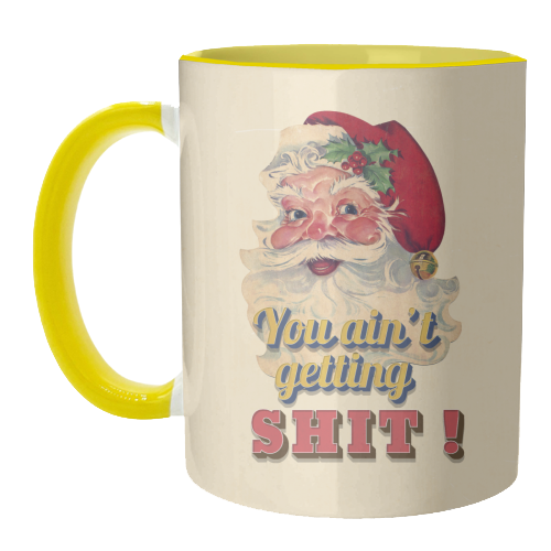 Funny Christmas Retro Santa - unique mug by Ania Wieclaw