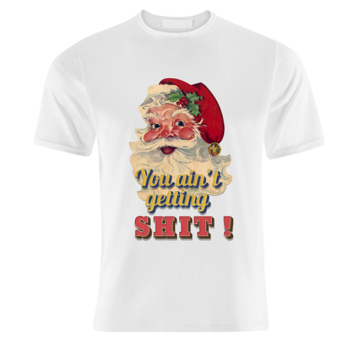 Funny Christmas Retro Santa - unique t shirt by Ania Wieclaw
