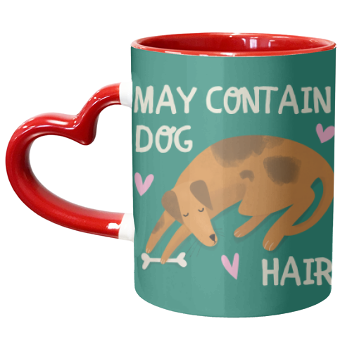 Funny Dog Gift May Contain Dog Hair Mug - unique mug by AbiGoLucky
