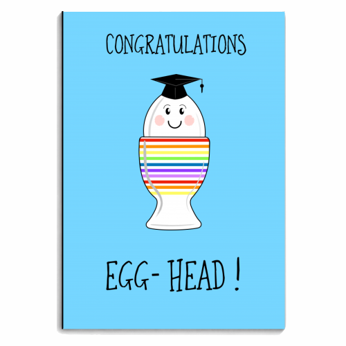 Funny Egg Themed Exam Congratulations - personalised A4, A5, A6 notebook by Adam Regester